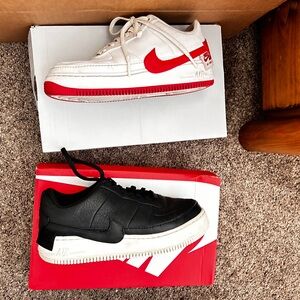 2 Pairs of Nike Air Force 1’s and Nike air sneakers